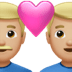 👨🏼‍❤️‍👨🏼 couple with heart: man, man, medium-light skin tone display on Apple